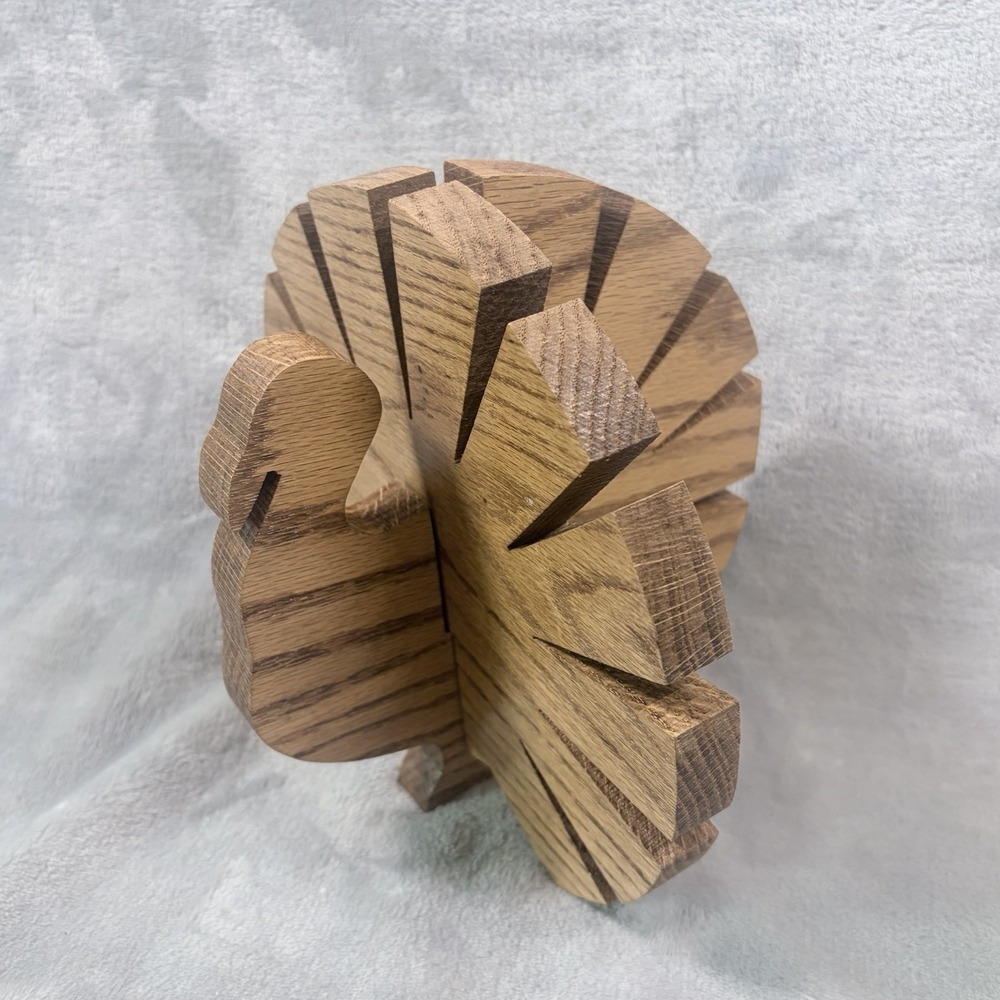Handcrafted Solid Oak‎ Turkey Trivet Set / Decorative Wooden Turkey
